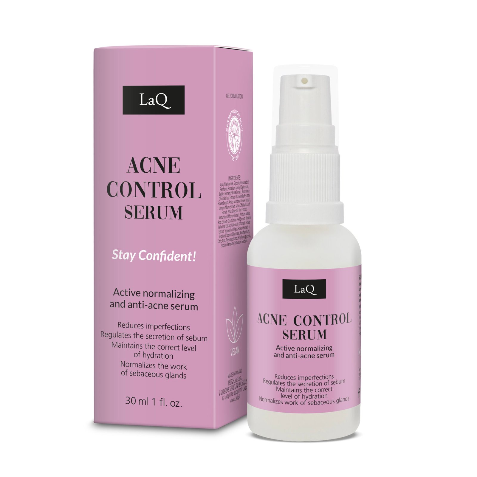 LaQ ACNE CONTROL serumas, 30ml 2