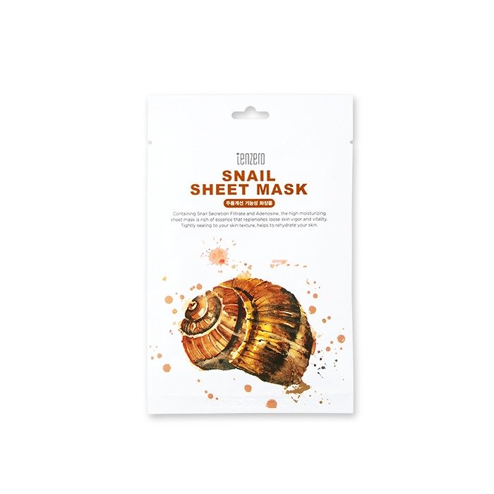 TENZERO lakštinė veido kaukė SNAIL SHEET MASK, 25 ml