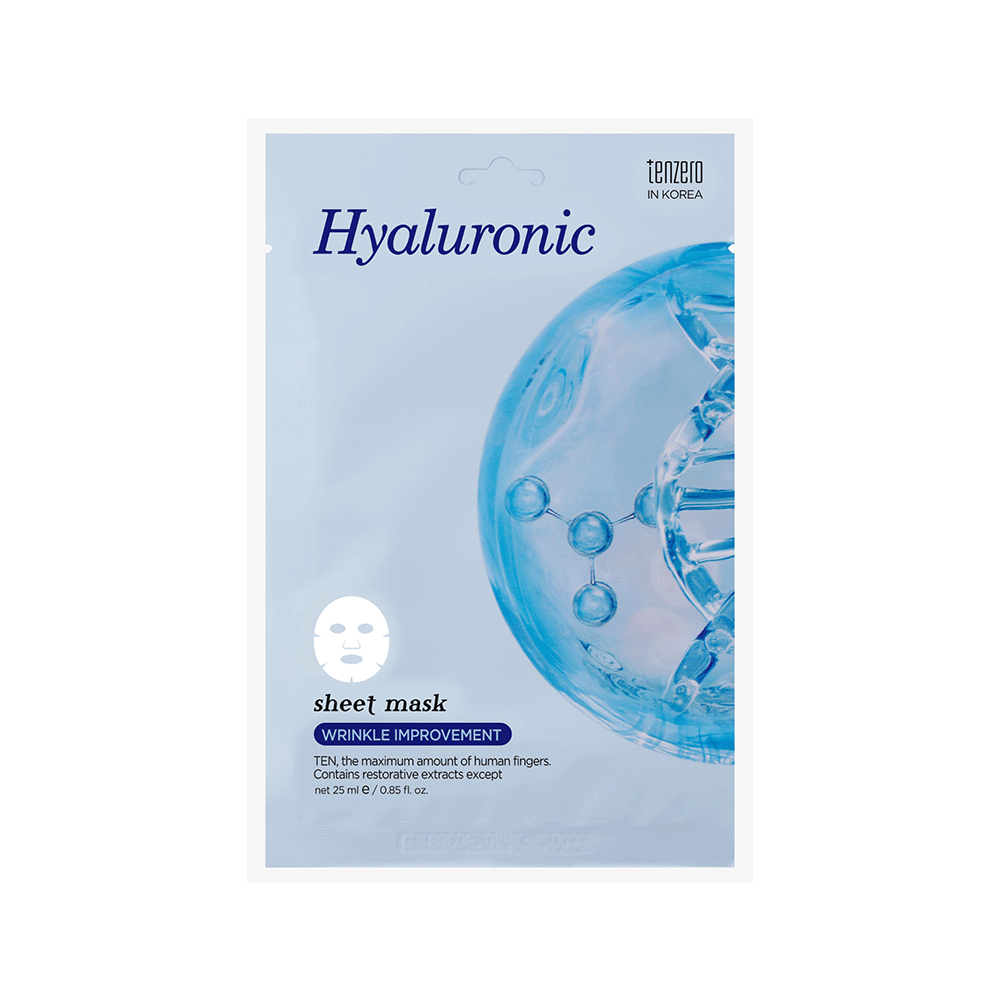 TENZERO lakštinė veido kaukė HYALURONIC ACID SHEET MASK, 25 ml