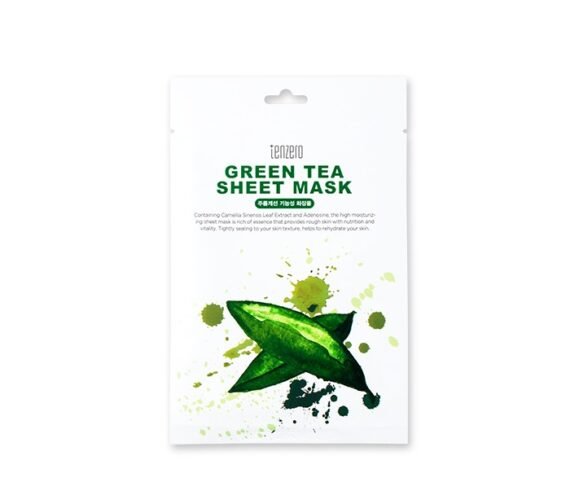 TENZERO lakštinė veido kaukė GREEN TEA SHEET MASK, 25 ml