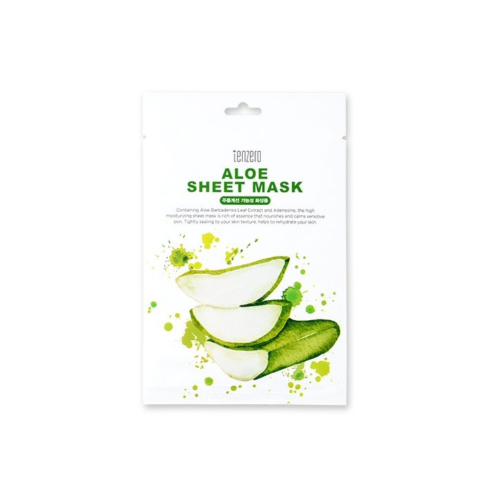 TENZERO lakštinė veido kaukė ALOE SHEET MASK, 25 ml