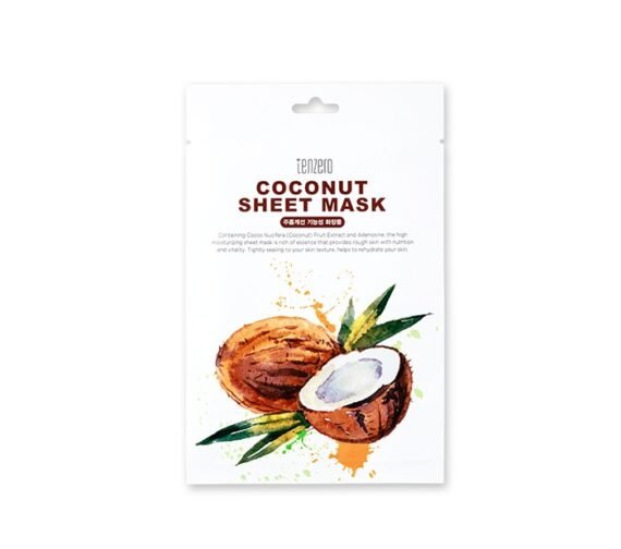 TENZERO lakštinė veido kaukė COCONUT SHEET MASK, 25 ml