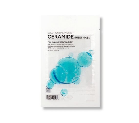 TENZERO odos balansą palaikanti lakštinė veido kaukė SOLUTION BALANCING CERAMIDE SHEET MASK, 25 ml