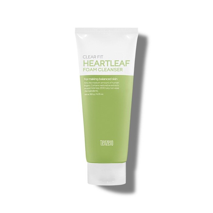 TENZERO valomosios veido putos su širdžialapės stimburės ekstraktu CLEAR FIT HEARTLEAF FOAM CLEANSER, 180 g