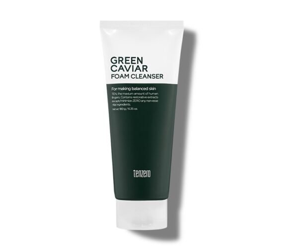 TENZERO valomosios veido putos su žaliųjų ikrų ekstraktu GREEN CAVIAR FOAM CLEANSER, 180 g