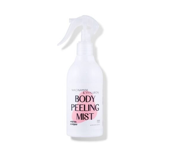 TENZERO šveičiamoji kūno dulksna su persikų ekstraktu REFRESH BODY PEELING MIST PEACH, 300 ml