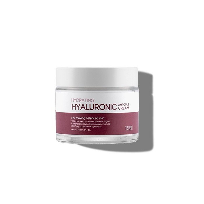 TENZERO drėkinantis veido kremas su hialurono rūgštimi HYDRATING HYALURONIC AMPOULE CREAM 2X, 70 g