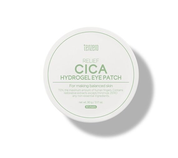 TENZERO raminamieji paakių padeliai RELIEF CICA HYDROGEL EYE PATCH, 90 g (60 vnt)
