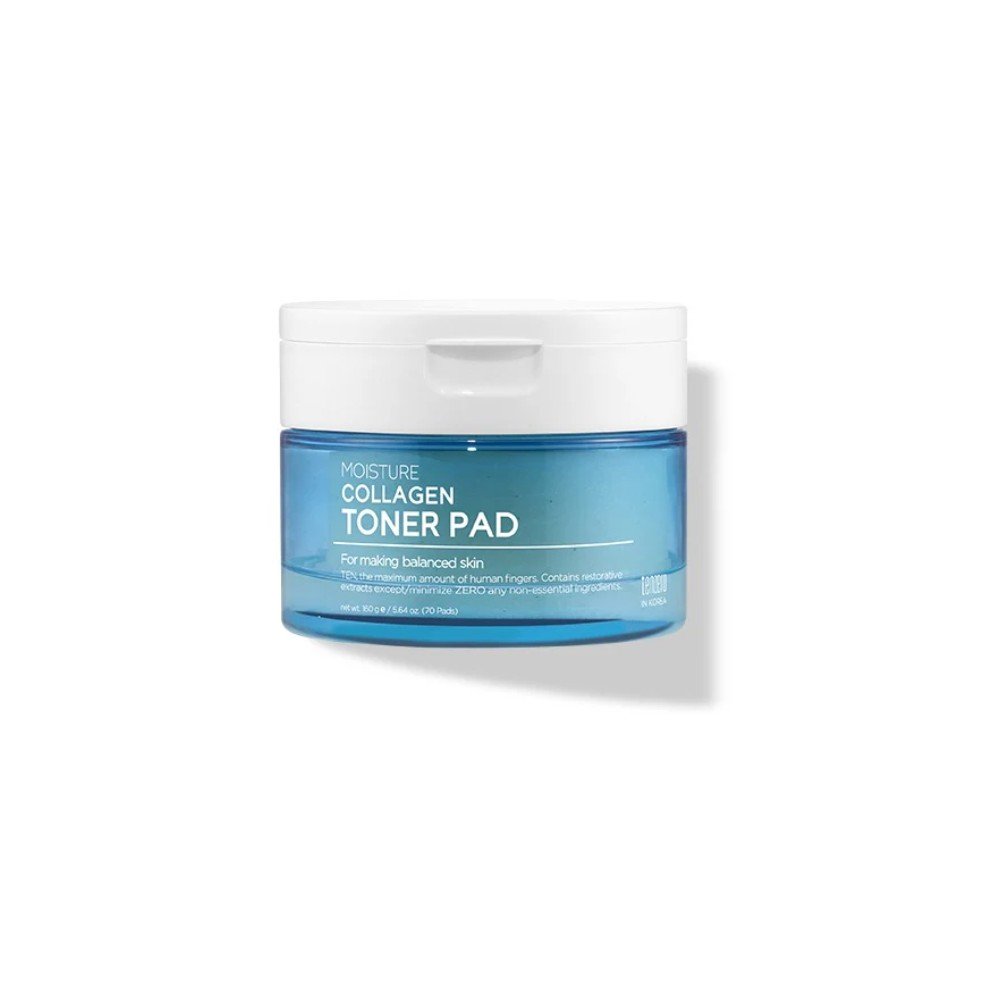 TENZERO drėkinamieji veido toniko padeliai su kolagenu MOISTURE COLLAGEN TONER PAD, 160 g (70 vnt)