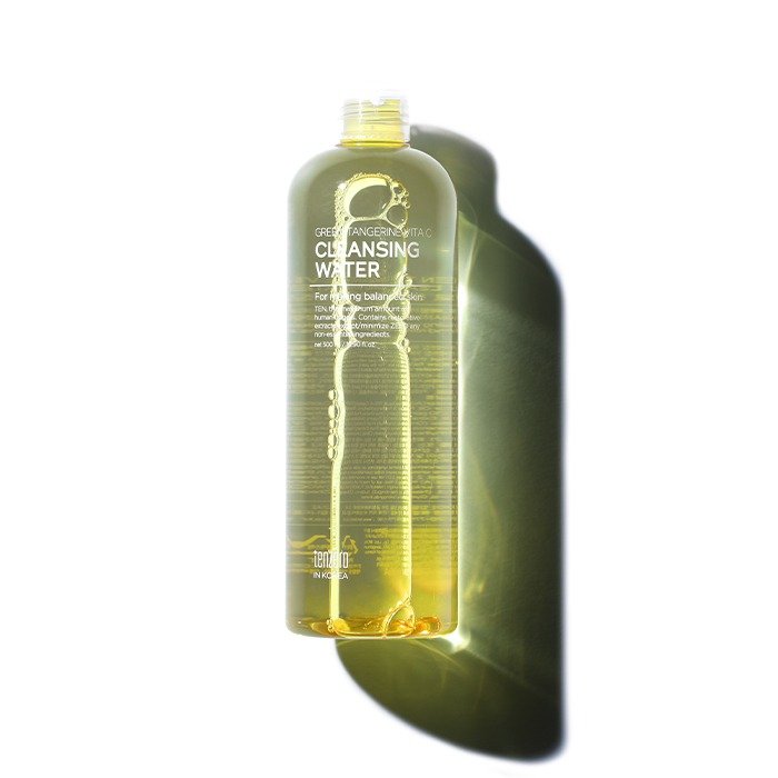 TENZERO valomasis vanduo veidui su vitaminu C, GREEN TANGERINE VITA C CLEANSING WATER, 500 ml
