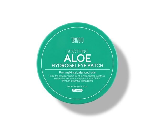 TENZERO raminamieji paakių padeliai su alaviju SOOTHING ALOE HYDROGEL EYE PATCH, 90 g (60 vnt)