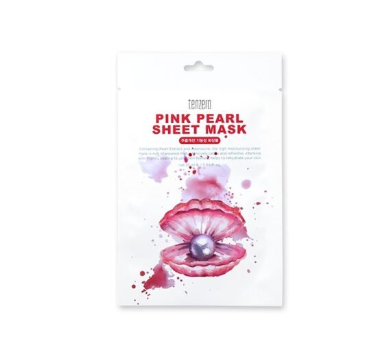 TENZERO lakštinė veido kaukė PINK PEARL SHEET MASK, 25 ml