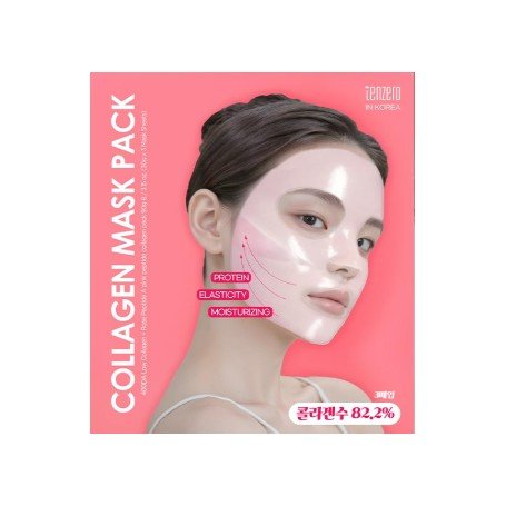 TENZERO stangrinanti hidrogelinė veido kaukė ROSE PEPTIDE COLLAGEN MASK PACK, 30 g