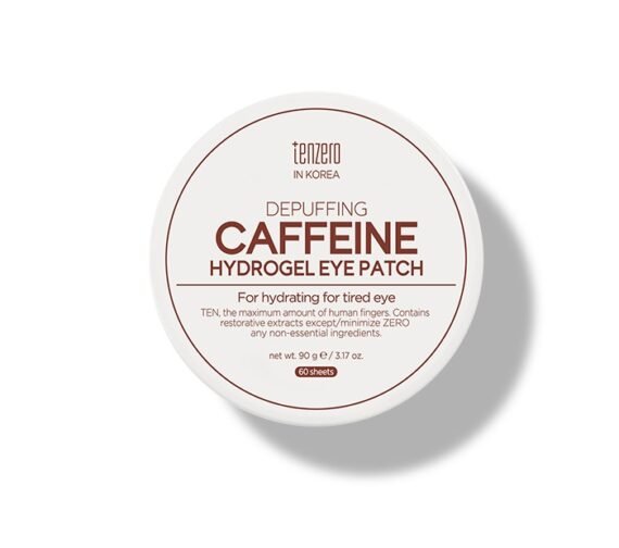 TENZERO paburkimą mažinantys paakių padeliai su kofeinu DEPUFFING CAFFEINE HYDROGEL EYE PATCH, 90 g (60 vnt)
