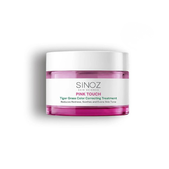 SINOZ PINK TOUCH odos atspalvį vienodinantis veido kremas šviesiai odai, 15 ml