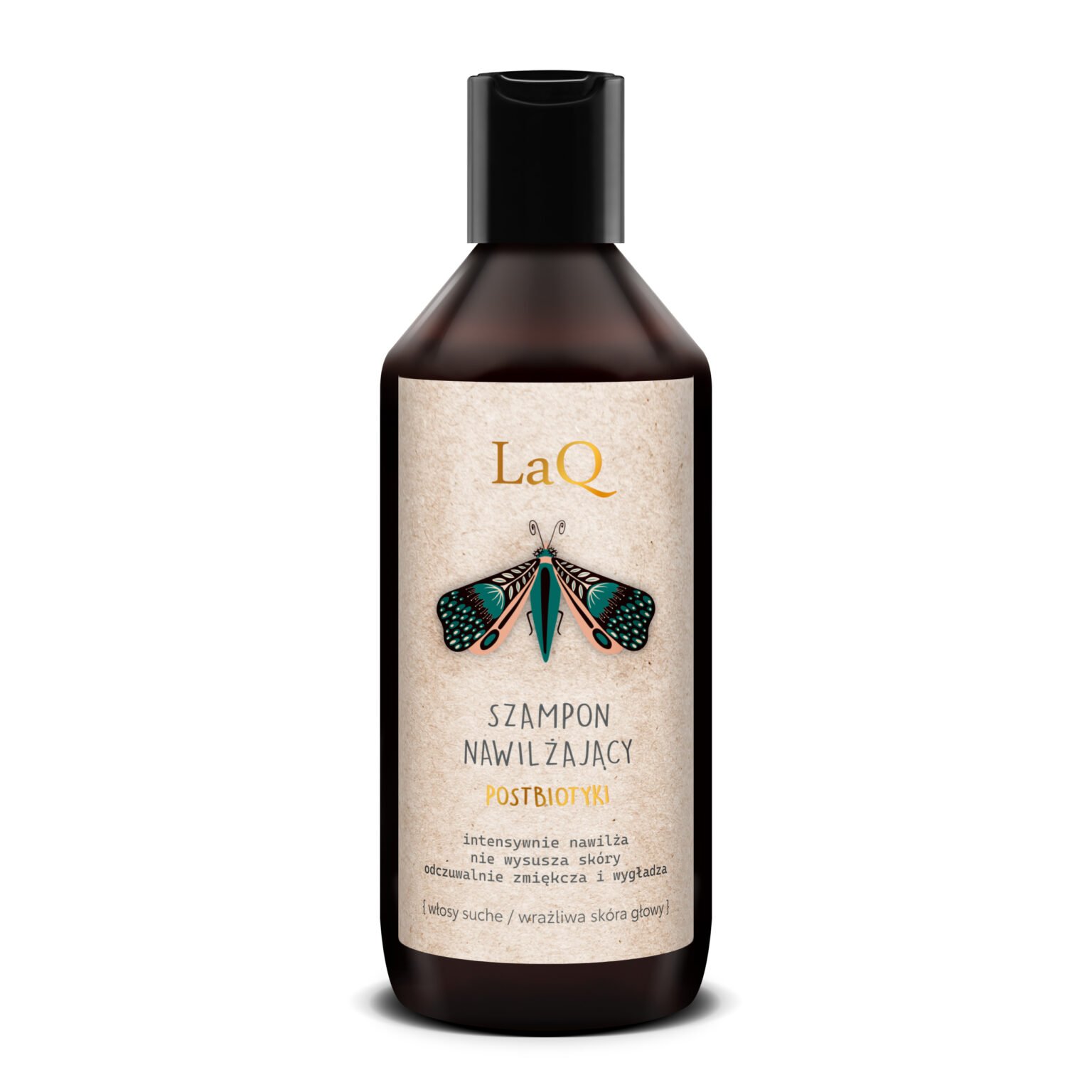LaQ POSTBIOTIC drėkinamasis šampūnas su postbiotikais jautriai galvos odai, 300 ml