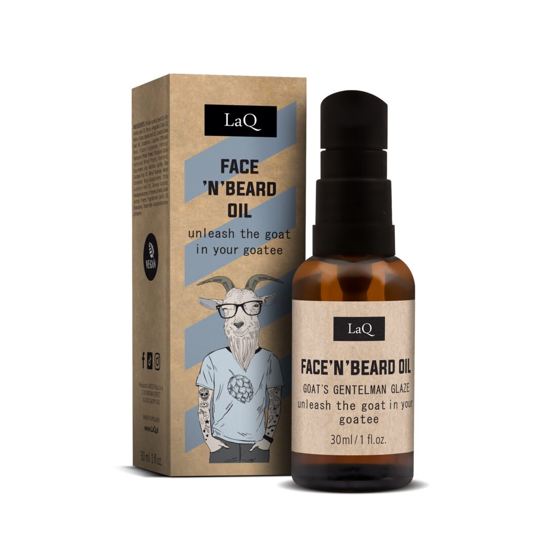 LaQ GOAT Face'N' Beard Oil black 30ml kosmetikos priemonė, 30ml