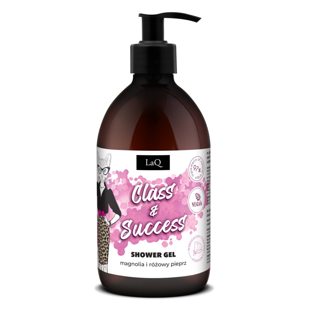 LaQ MAGNOLIA CLASS & SUCCESS dušo gelis su magnolijų ir rožinių pipirų aromatu, 500 ml