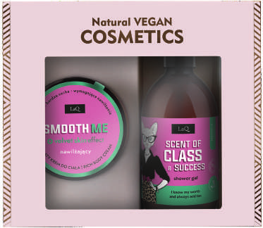 LaQ MAGNOLIA dovanų rinkinys: dušo gelis 500 ml + veido prausimosi putos 40 g + veido sviestas 40 g