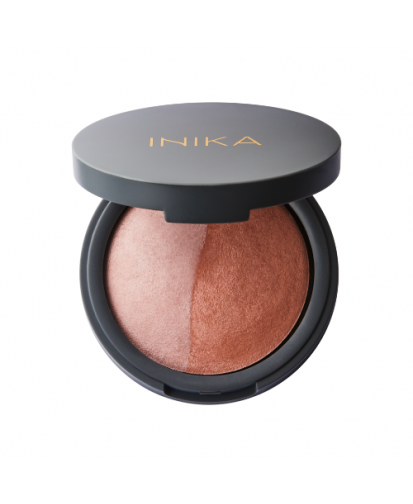 INIKA Organic kompaktiniai mineraliniai skaistalai duo – pink tickle, 6.5 g