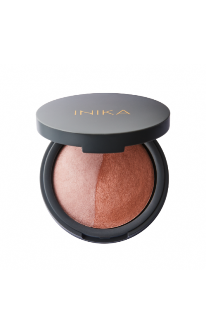 INIKA Organic kompaktiniai mineraliniai skaistalai duo – pink tickle, 6.5 g