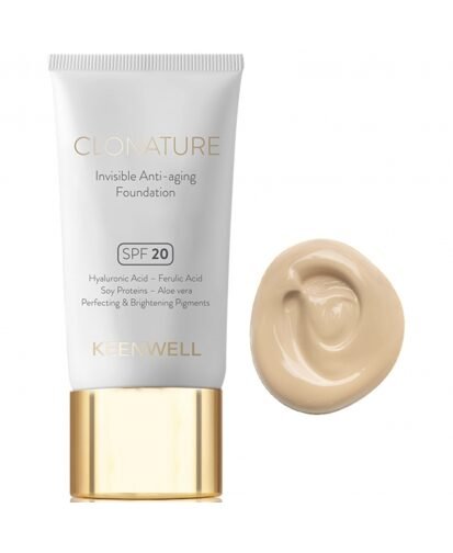 Keenwell clonature jauninantis makiažo pagrindas spf20, 30 ml (nr.1)