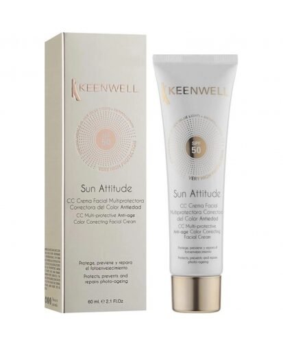 Keenwell sun attitude apsauginis cc kremas su spalva spf 50, 60 ml