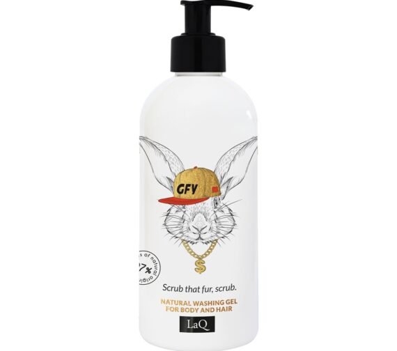 LaQ 2in1 Dušo gelis ir šampūnas RABBIT – Zuikis putoja, kvapu vilioja, 300ml