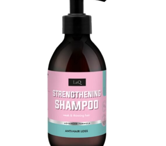 LaQ PEONY stiprinamasis šampūnas silpniems, lūžinėjantiems plaukams, 300 ml