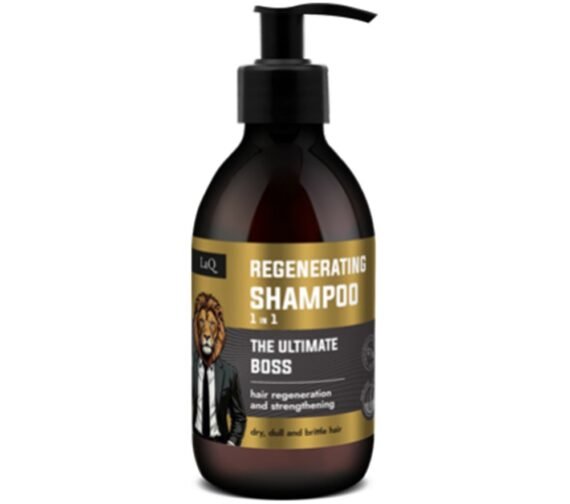 LaQ THE ULTIMATE BOSS atkuriamasis šampūnas su šafranu 1in1, 300 ml
