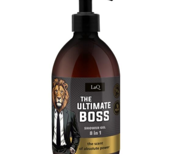 LaQ THE ULTIMATE BOSS vyriškas dušo gelis 8in1 su šafranu, 500 ml