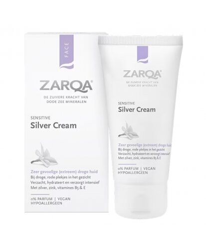 Zarqa sensitive silver veido kremas, 30 ml