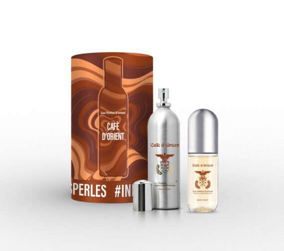 LES PERLES D’ORIENT kvepalų rinkinys CAFE D’ORIENT, EDP 150 ml + kūno dulksna 90 ml