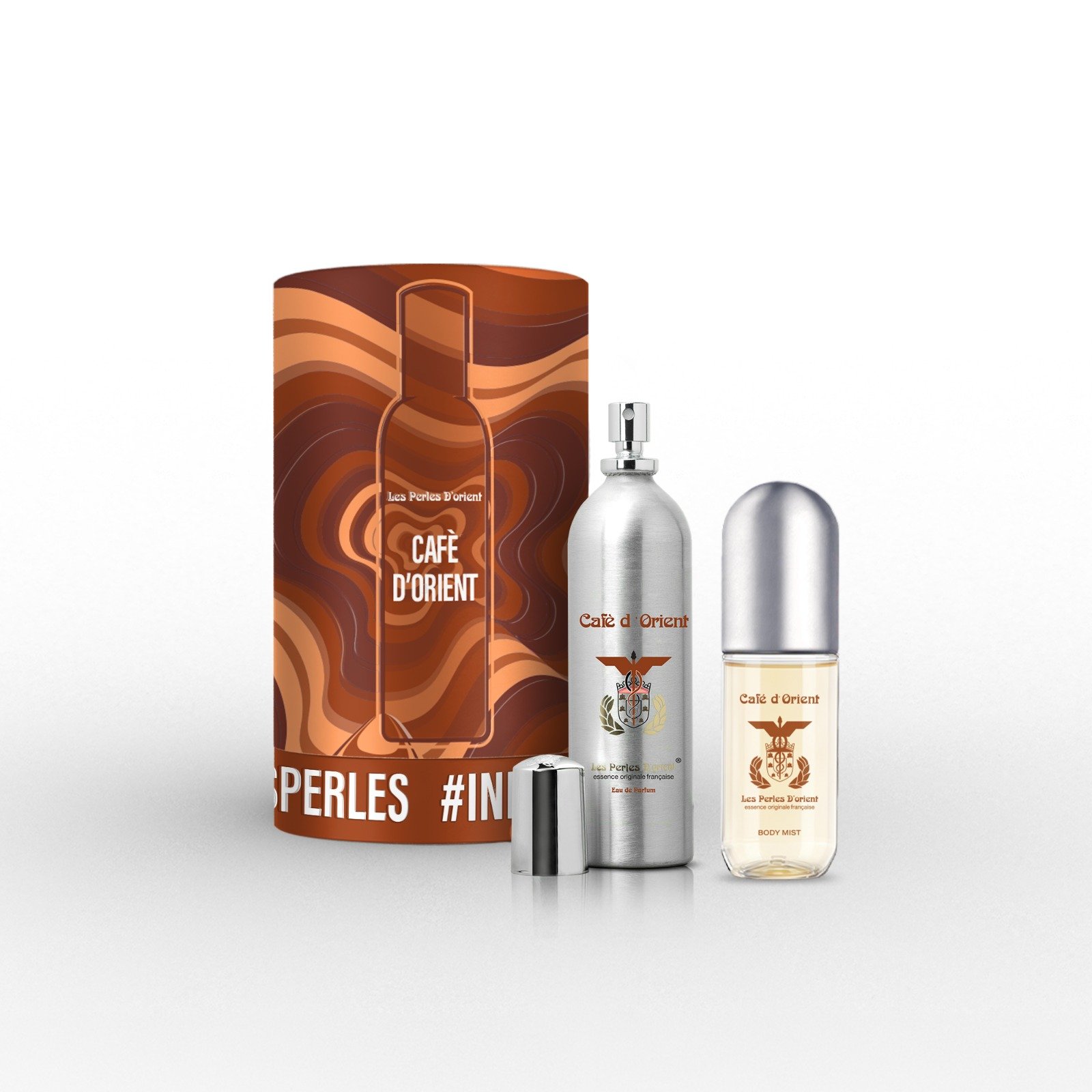 LES PERLES D’ORIENT kvepalų rinkinys CAFE D’ORIENT, EDP 150 ml + kūno dulksna 90 ml