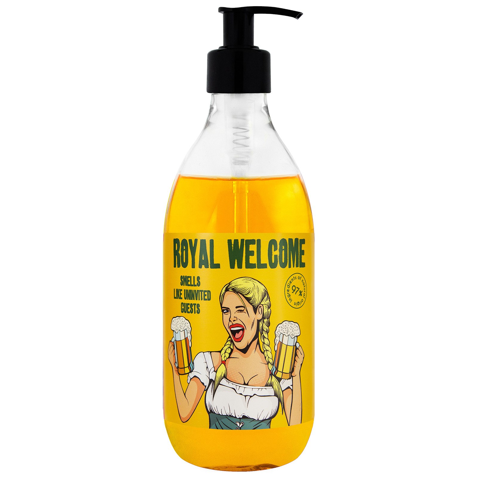 LaQ Shots! Dušo gelis ROYAL WELCOME – Karališkas pasitikimas, medaus spalvos, 500ml