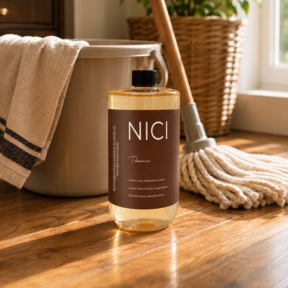 NICI grindų ploviklis TOBACCO – naudojimas